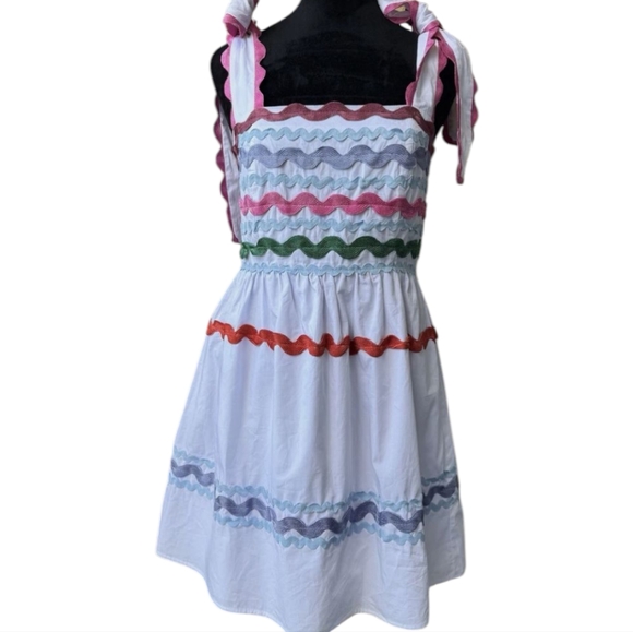 Moodie Multicolor Striped Kids Dress - Picture 1 of 7